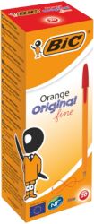 Bic Cristal Orange Fine Ballpoint Red Pack of 20