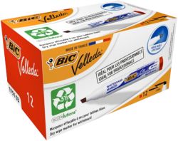 Bic Velleda 1751 Whiteboard Marker Chisel Point Red Pack of 12