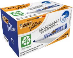 Bic Velleda 1751 Whiteboard Marker Chisel Point Blue Pack of 12