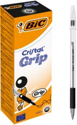 Bic Cristal Grip Ballpoint Pen Black Pack of 20