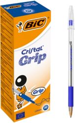 Bic Cristal Grip Ballpoint Pen Blue Pack of 20