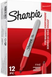 Sharpie Fine Bullet 10mm Red 12pk