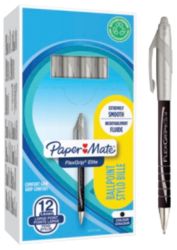 Papermate Flexgrip Retractable Elite Pen Black 12pk