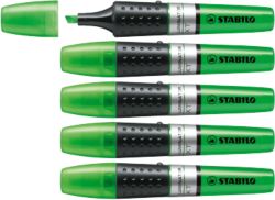 Stabilo Luminator Highlighter Double Capacity Green Pack of 5 