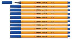STABILO Point 88 Fineliner Pen Pack of 10 Blue