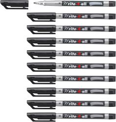 STABILO Write 4 All Marker Medium Point Pack of 10 Black