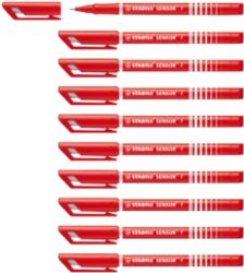 STABILO Sensor Fineliner Pack of 10 Red