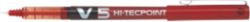 Pilot V5 Rollerball Pen Needle Tip 05mm Red Pack of 12