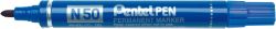 Pentel N50 permanent marker bullet tip blue 12bx