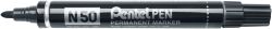 Pentel N50 black permanent marker bullet tip box of 12