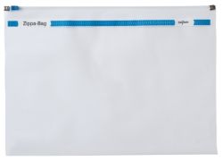 Snopake Zippa Bags Clear Blue Strip Foolscap 355 x 9 x 235 mm