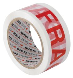 Printed Packaging Tape Fragile 50mm x 66m 6pk