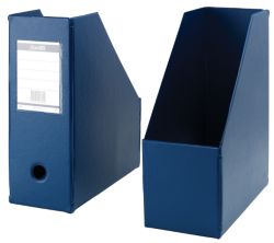 Bantex Jumbo Magazine Files PVC Blue A4 305 x 105 x 265 mm 5pk