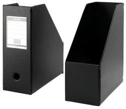 Bantex Jumbo Magazine Files PVC Black A4 305 x 105 x 265 mm 5pk