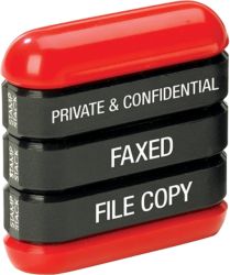 Dormy 3 in 1 Stamp File Copy Faxed Private Confidential Each