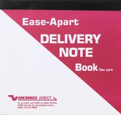Ease Apart Personalised Delivery Note Book 2 Part 203 x 178 mm 50 Sets Per Book