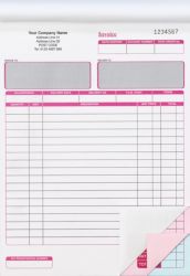 Ease Apart Personalised Invoice Book 3 Part 203 x 279 mm 50 Sets Per Book