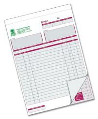 Ease Apart Personalised Invoice Book 2 Part 203 x 178 mm 50 Sets Per Book
