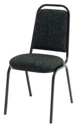GGI Steel Frame Stacking Banqueting Chair Fabric Charcoal Grey