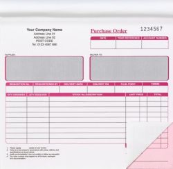 Ease Apart Personalised Purchase Order Book 2 Part 203 x 178 mm 50 Sets Per Book