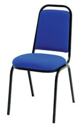 GGI Steel Frame Stacking Banqueting Chair Fabric Blue