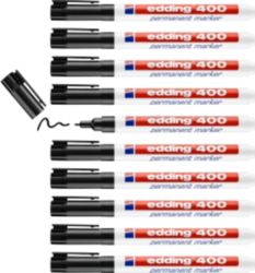 edding 400 Permanent Marker Black Pack of 10