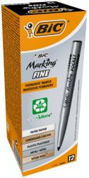 Bic Permanent Pocket Marker Black Pack of 12