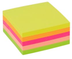 Office Depot Cube Assorted Neon 76 x 76mm