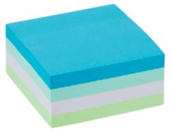 Office Depot Cube Assorted Aqua 76 x 76mm