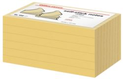 Office Depot Ruled Sticky Notes Yellow 76 x 127mm 6 Pads