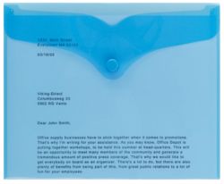 Office Depot A5 Blue Polypropylene Document Wallets Pack of 5