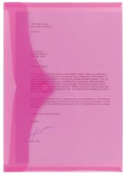 Office Depot A4 Pink Polypropylene Document Wallets Pack of 5