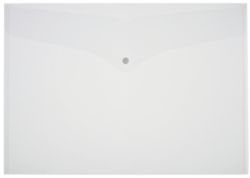 Office Depot Polypropylene A3 Document Wallets Clear Pack of 5