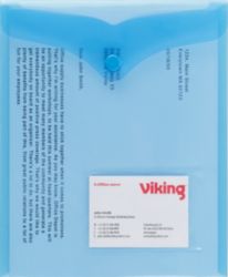 Office Depot Portrait Document Wallets A5 Blue
