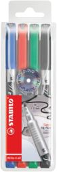 STABILO Write 4 All Marker Medium Point Wallet of 4 Assorted Colours