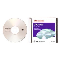 Office Depot DVD RW 47GB in Jewel Cases 10pk