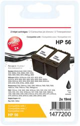 Office Depot Compatible HP 56 Black Ink Cartridge Twin Pack