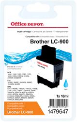 Office Depot Compatible Brother LC900C Cyan Inkjet Cartridge