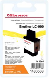 Office Depot Compatible Brother LC900Y Yellow Inkjet Cartridge