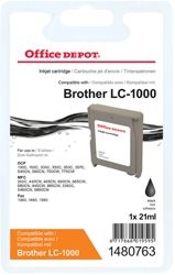 Office Depot Compatible Brother LC1000BK Black Inkjet Cartridge