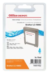 Office Depot Compatible Brother LC1000C Cyan Inkjet Cartridge