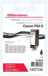 Office Depot Compatible Canon PGI 5BK Black Ink Tank 