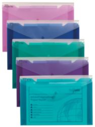 Snopake Trio Polyfiles Assorted Foolscap 5pk