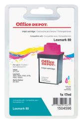Office Depot Compatible Lexmark 80 Colour Ink Cartridge 12A1980