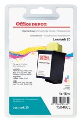 Office Depot Compatible Lexmark 20 Colour Ink Cartridge 15MX120E