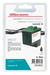 Office Depot Compatible Lexmark 16 Black Ink Cartridge 10N0016