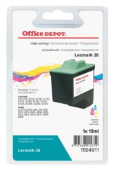 Office Depot Compatible Lexmark 26 Colour Ink Cartridge 10N0026