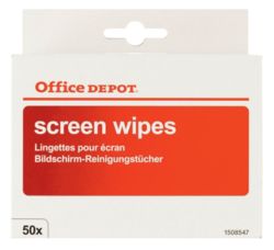 Office Depot Screen Wet Wipe Sachets 50 Per Pack