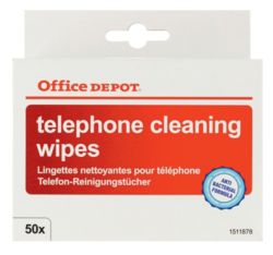 Office Depot Telephone Cleaning Wipe Sachets 50 Per Pack