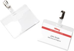 Office Depot Clip Badges 90 x 60mm 25pk